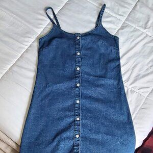 Denim Button Dress